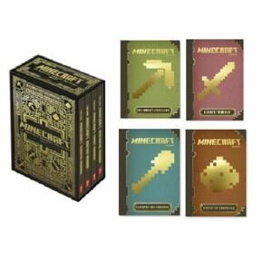 Minecraft The Complete Boxed Set 4 Book Set Handbooks Essential Combat Exc. Cond